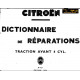 Citroen Traction 4 Cyl Dictionnaire De Reparations Planche