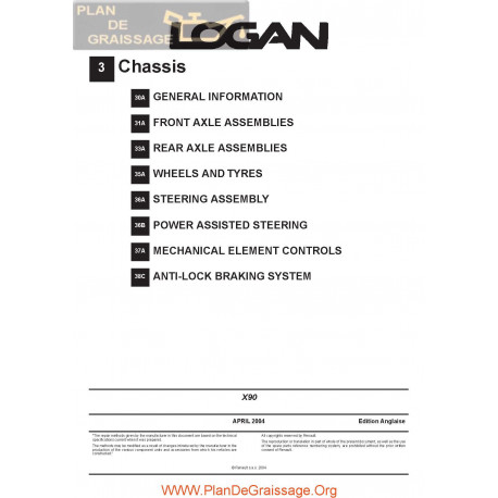 Dacia Logan 2004 Chassis Service Repair Manual