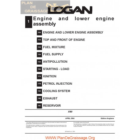 Dacia Logan 2004 Engine Service Repair Manual