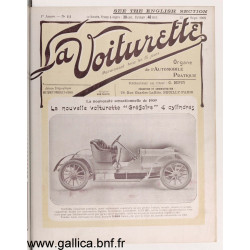 La Voiturette N11 English Section 25 Septembre 1908