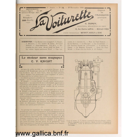 La Voiturette N14 10 Novembre 1908