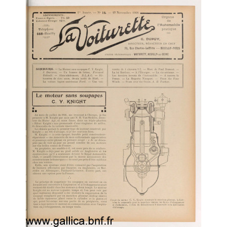 La Voiturette N14 10 Novembre 1908