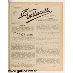 La Voiturette N4 10 Juin 1908