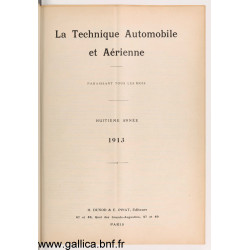 La Technique 1913 Automobile Et Aerienne 1913