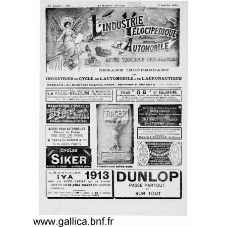 L Industrie Velocipedique 1914 Organe Des Fabricants Mecaniciens