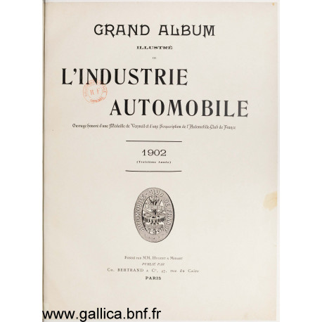 Grand Album Illustre 1902 De L Industrie Automobile Pour L Annee 1902