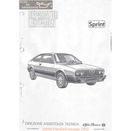 Alfa Romeo Sprint Leitfaden Reparatur