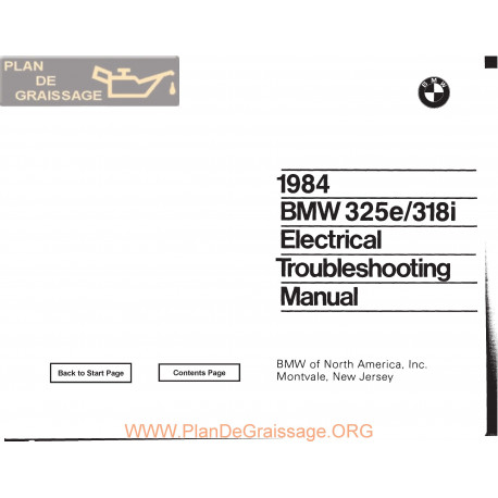 Bmw 3 325 318 E30 Schema Electrique - Plan de Graissage