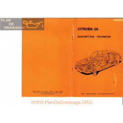 Citroen Gs Descriptif Technique 1970