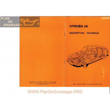 Citroen Gs Descriptif Technique 1970