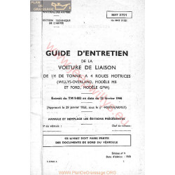 Ford Willys Mb Gpw Guide Entretien Mat2701 1944