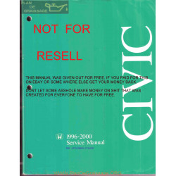 Honda Civic Service Manual 1996 A 2000