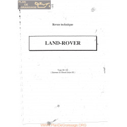 Land Rover Series 3 Type 88 109 Essence Diesel