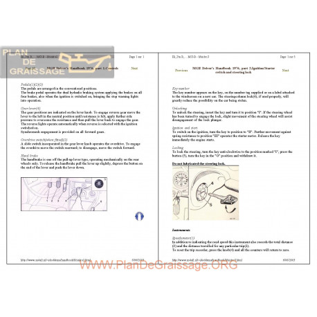 Mg Mgb Driver Handbook 2003