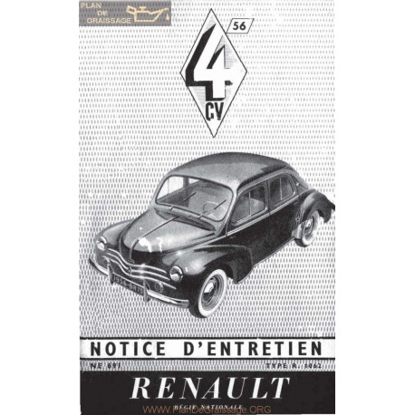 Renaulr 4cv Notice R1062 Ne691 1956