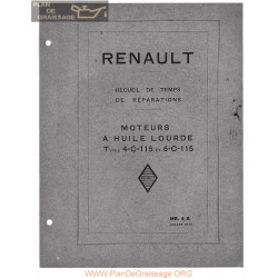 Renault 4c115 6c115 Mr4a Moteur 1932