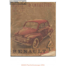 Renault 4cv Notice R1060 R2072 Ne595 1951