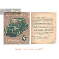 Renault 4cv Notice R1062 Ne633 1954