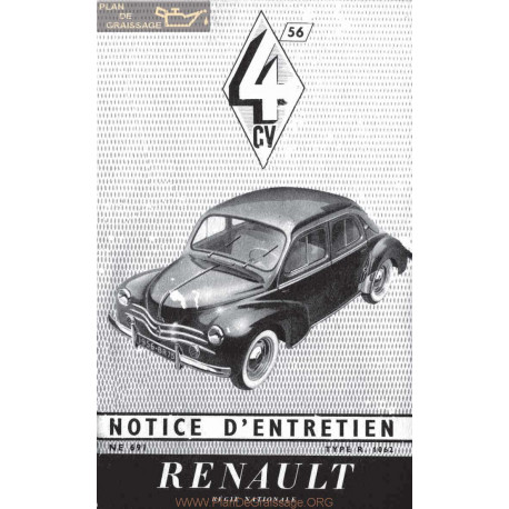 Renault 4cv Notice R1062 Ne691 Ne