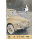 Renault 4cv Notice R1062 Ne843 1960