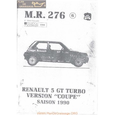 Renault 5 Gt Turbo Mr276 Revue 1990