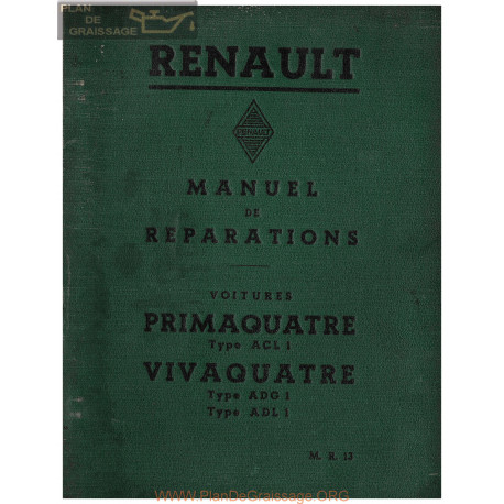 Renault Acl1 Adg1 Adl1 Primaquatre Vivaquatre Mr13