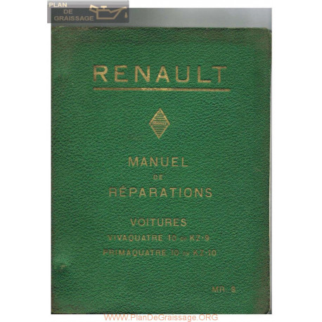 Renault Kz9 Kz10 Vivaquatre Primaquatre Mr9