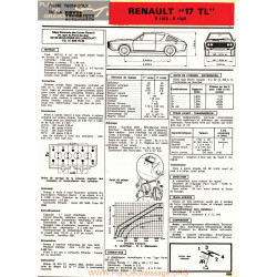 Renault R17 Tl R1312 R1322 Fiche
