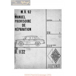 Renault R8 R1132 Mr92 Manuel Reparation