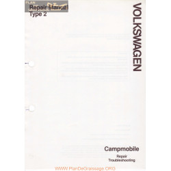 Volkswagen T2 Vag Combi 1978 Westfalia Repair Manual Gb