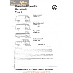 Volkswagen T2 Vag Manuel De Reparation Carrosserie 1972 1979