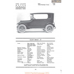 Allen Sedan 37 Fiche Info Mc Clures 1917