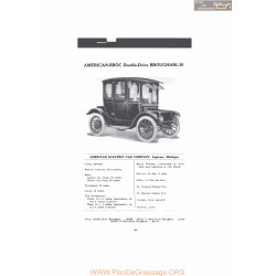 American Broc Double Drive Brougham 36 Five Persons Fiche Info 1916