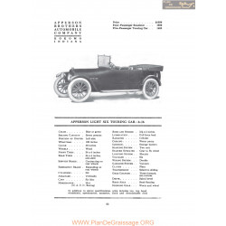 Apperson Light Six Touring Car 6 16 Fiche Info 1916