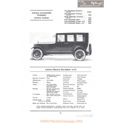 Auburn Beauty Six Sedan 6 51 Fiche Info 1922