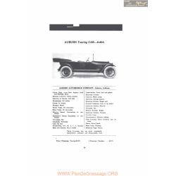 Auburn Touring Car 6 40a Fiche Info Mc Clures 1916