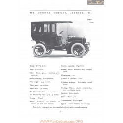 Autocar Type Xii Limousine Fiche Info 1906