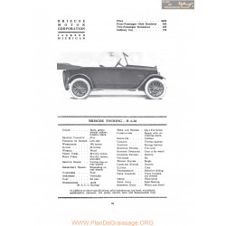 Briscoe Touring B 4 24 Fiche Info 1917