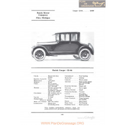 Buick Couoe 22 46 Fiche Info 1922