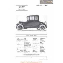 Buick Coupe 22 36 Fiche Info 1922