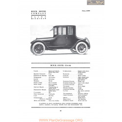 Buick Coupe H 6 46 Fiche Info 1919