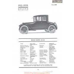 Buick Coupe K 6 46 Fiche Info 1920
