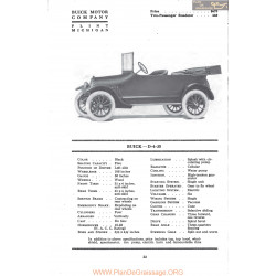Buick D 4 35 Fiche Info Mc Clures 1917