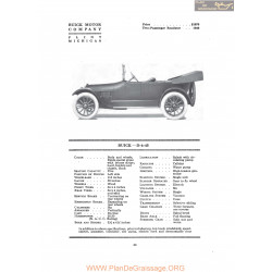 Buick D 6 45 Fiche Info 1917