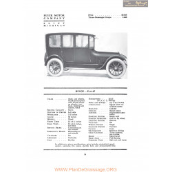 Buick D 6 47 Fiche Info 1917