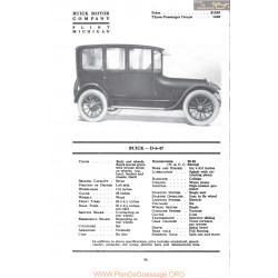 Buick D 6 47 Fiche Info Mc Clures 1917