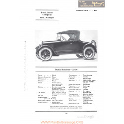 Buick Roadster 22 34 Fiche Info 1922