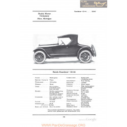 Buick Roadster 22 44 Fiche Info 1922