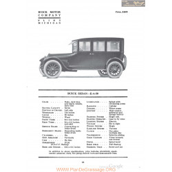 Buick Sedan K 6 50 Fiche Info 1920