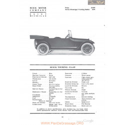 Buick Touring E 6 49 Fiche Info 1918